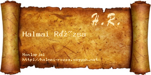Halmai Rózsa névjegykártya