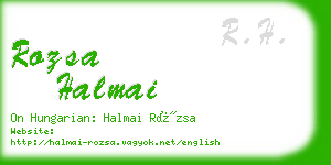 rozsa halmai business card
